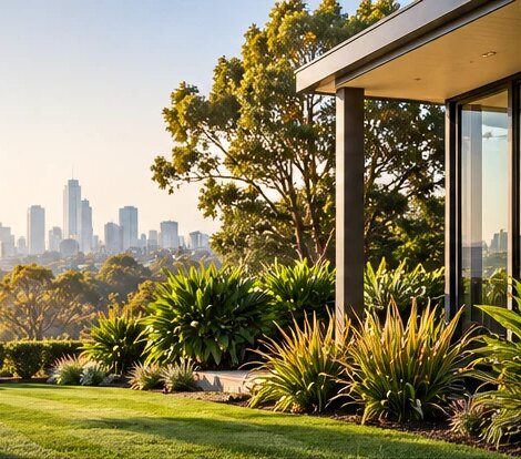 A healthy, freshly mown Australian lawn